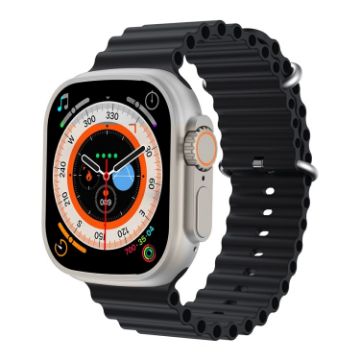 S800 Ultra Max Smart Watch - 1.96" TFT, Heart Rate/BP Monitor, Black - 1