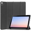 Docomo dtab D-51C Leather Tablet Case, Custer Texture, 3-Fold Holder, Black - 1
