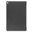 Docomo dtab D-51C Leather Tablet Case, Custer Texture, 3-Fold Holder, Black - 3