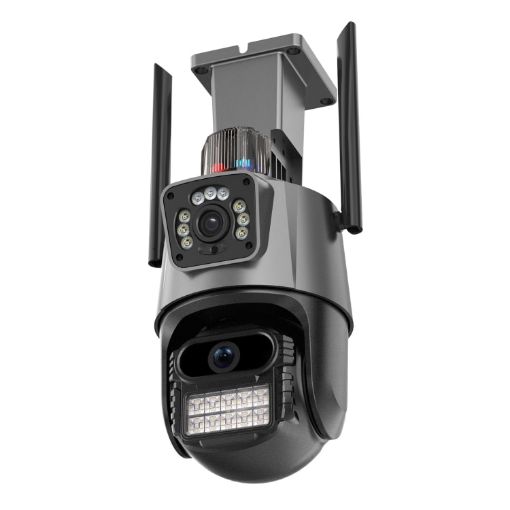 QX81 AI Alarm WIFI Dual 2MP IP Camera - US Plug, Humanoid Recognition - 1