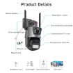 QX81 Humanoid AI Alarm WIFI Dual 2MP IP Camera - EU Plug - 3