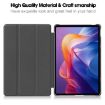 Xiaomi Redmi Pad 2 Grey Leather Tablet Case - 3-Fold Holder Cover - 4