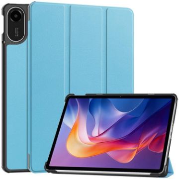 Xiaomi Redmi Pad 2 Sky Blue Leather Tablet Case - 3-Fold Holder Cover - 1