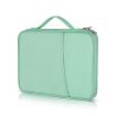 Green Cloth Texture Leather Bag for 9.7-11 Inch Laptop - Portable Case - 2