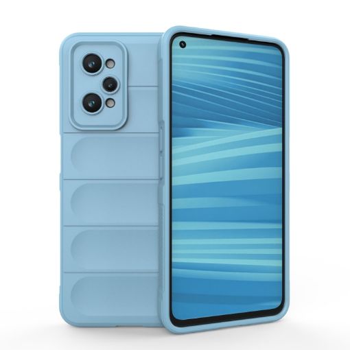 Realme GT2 Magic Shield TPU + Flannel Phone Case - Light Blue - 1