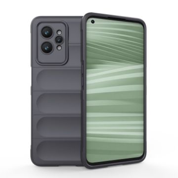 Realme GT2 Pro Magic Shield TPU + Flannel Phone Case Dark Grey - 1