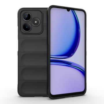 Realme C53 4G Magic Shield TPU Flannel Phone Case - Black - 1