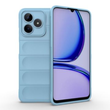 Realme C53 4G Magic Shield TPU + Flannel Phone Case - Light Blue - 1