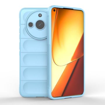Realme 11 5G Magic Shield TPU + Flannel Phone Case - Light Blue - 1