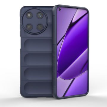 Realme 11 4G Global Magic Shield TPU Flannel Case Dark Blue - 1