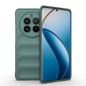 Realme 12 Pro 5G/12 Pro+ Magic Shield TPU Flannel Case Dark Green - 1