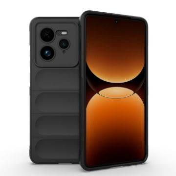 Realme GT 7 Pro 5G Magic Shield TPU + Flannel Phone Case Black - 1