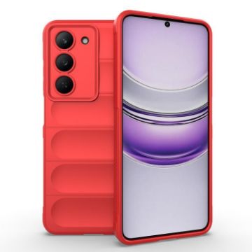 Realme V60 Pro/14x 5G Global Magic Shield Red TPU + Flannel Case - 1