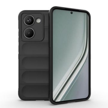 Realme P3 Ultra 5G Magic Shield TPU + Flannel Phone Case Black - 1