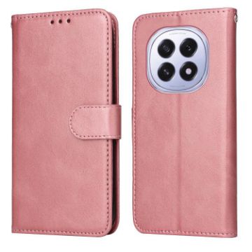 OPPO F29 5G Rose Gold Flip Leather Phone Case - Calf Texture Global - 1