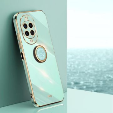 Huawei Nova 14 Pro Mint Green 6D Electroplate TPU Case with Ring Holder - 1