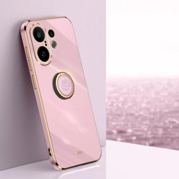Vivo S30 Pro Mini 5G Cherry Purple TPU Case with Ring Holder - 1