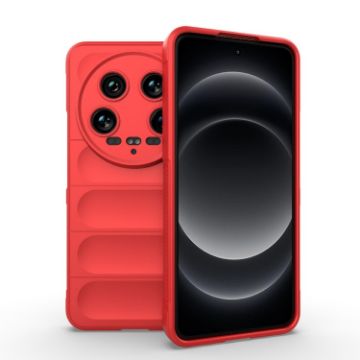 Xiaomi 14 Ultra Red TPU + Flannel Phone Case - Magic Shield Cover - 1