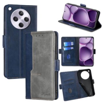 OPPO Find X8s+ 5G Leather Phone Case - Blue/Grey Contrast Buckle - 1