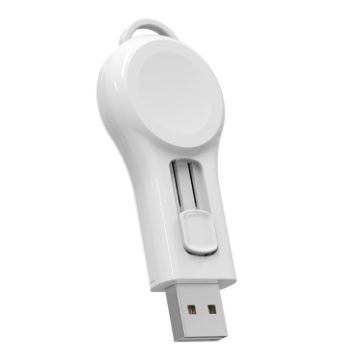 USB Portable Wireless Magnetic Suction Charger - White | Fast Charging - 1