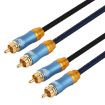 EMK 1.5m RCA Male to Male Gold Plated Audio Cable for TV/Amplifier/DVD - 2
