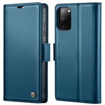 Samsung Galaxy S20 CaseMe 023 Butterfly Buckle RFID Leather Case Blue - 1