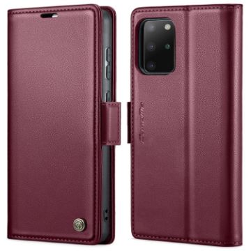 Samsung Galaxy S20+ CaseMe 023 Butterfly Buckle RFID Leather Case Red - 1