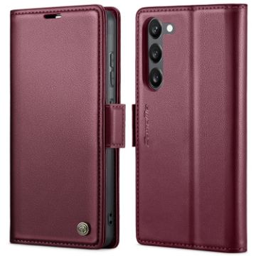 Samsung Galaxy S23 5G CaseMe 023 Leather Case RFID Anti-theft Wine Red - 1