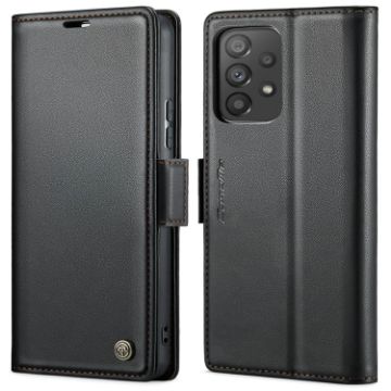 Samsung Galaxy A53 CaseMe 023 Butterfly Buckle RFID Leather Case Black - 1