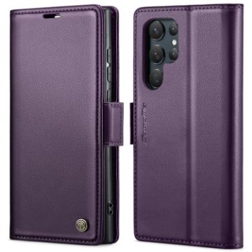 Samsung Galaxy S24 Ultra CaseMe 023 Butterfly Leather Case - Pearly Purple - 1