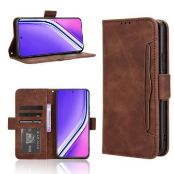 Realme P3 Pro 5G Brown Leather Phone Case with Card Slots - 1