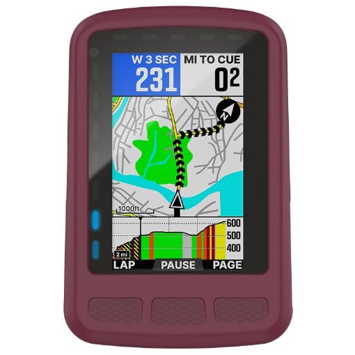 Wahoo Elemnt Roam WFCC4 Silicone Protective Case - Wine Red Stopwatch Cover - 1