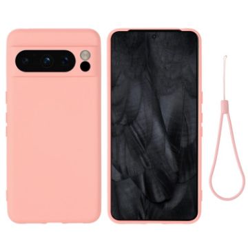 Google Pixel 8 Pro Pink Liquid Silicone Shockproof Phone Case - 1