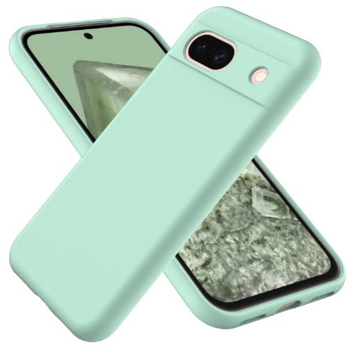 Google Pixel 8a Green Liquid Silicone Shockproof Phone Case - 1