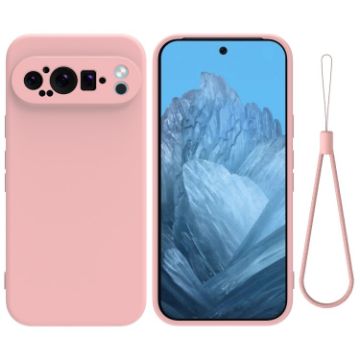 Google Pixel 9 Pro Pink Liquid Silicone Shockproof Phone Case - 1