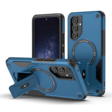 Samsung Galaxy A54 5G Armor MagSafe Holder Hybrid Case Dark Blue - 1