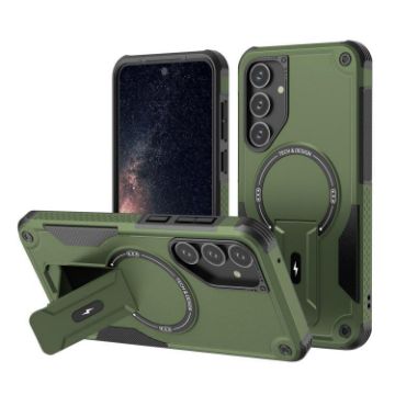 Samsung Galaxy A16 Armor MagSafe Holder Hybrid Case Army Green - 1