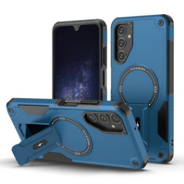 Samsung Galaxy A15 Armor MagSafe Holder Hybrid Case Dark Blue 4G/5G - 1