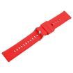 Red 19mm Silicone Watch Band with Solid Color Steel Buckle - 3