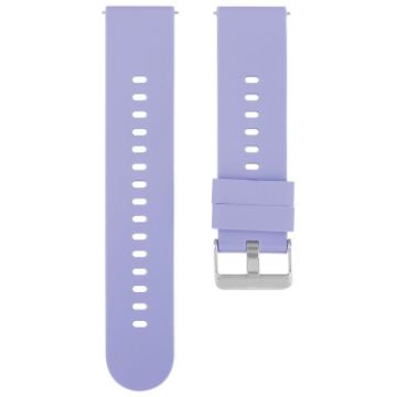 Lavender Purple 19mm Silicone Watch Band with Steel Buckle - 1