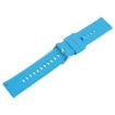 Blue 20mm Silicone Watch Band with Steel Buckle - Solid Color - 3