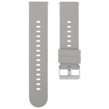 22mm Grey Silicone Watch Band with Steel Buckle - 1
