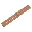 Brown 22mm Silicone Watch Band with Steel Buckle - Solid Color - 3