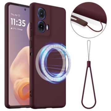 Moto G85/S50 Neo 5G Shockproof Silicone Magsafe Case - Plum Color - 1