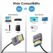 Coiled 0.7m HDMI 2.1 Cable 8K 48Gbps with Downward Bend Port - 3