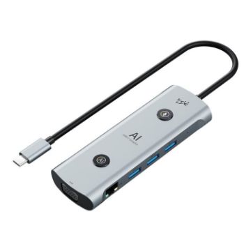 YCE V261 13-in-1 USB-C/Type-C HUB AI Docking Station - Grey - 1