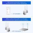 ESCAM WNK710 3MP HD WiFi Camera with Motion Detection, UK Plug (White) - 5