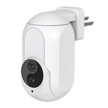 WiFi Surveillance Camera with Night Vision & Intercom, US Plug (White) - 1