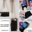 Realme P3 Ultra 5G Black Crossbody Chain Fishtail Litchi Leather Case - 5