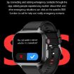TK17 1.91" Horizontal Screen Leather Strap Smart Watch ECG (Black) - 9